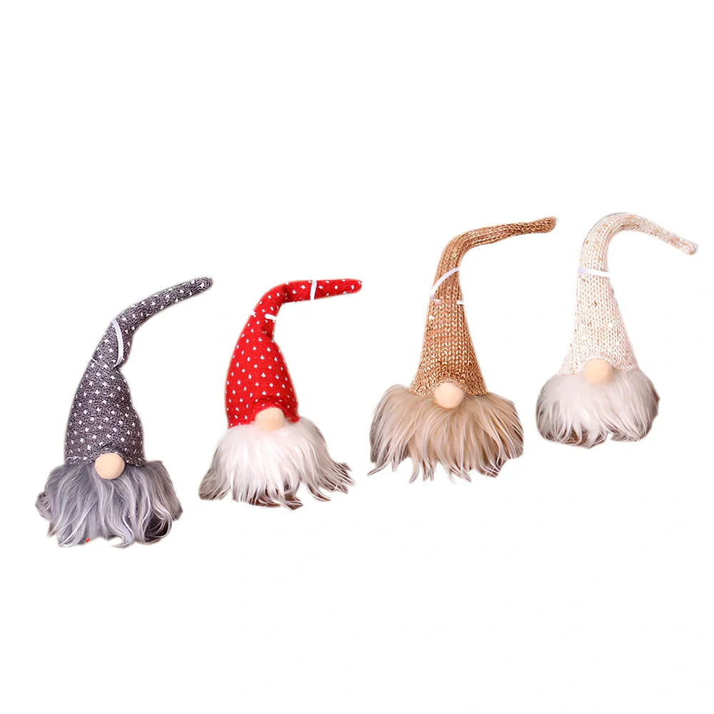 Handmade Swedish gnome Christmas decoration with warm LED lighting and snowflake details