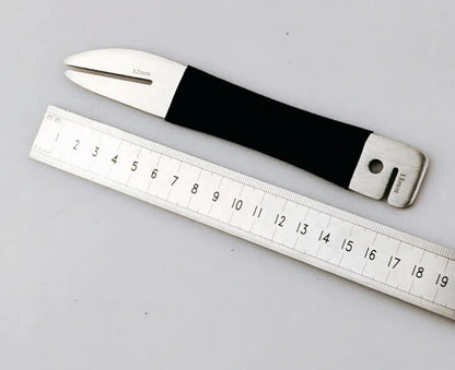 Stainless steel and plastic disc brake correction wrench, 170 x 21 x 5mm, for bicycle rotor alignment