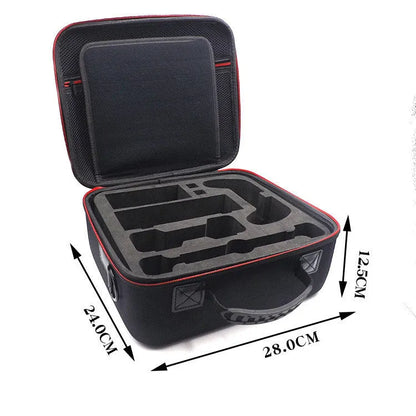 Black EVA hard shell storage case for game console accessories in two size options.