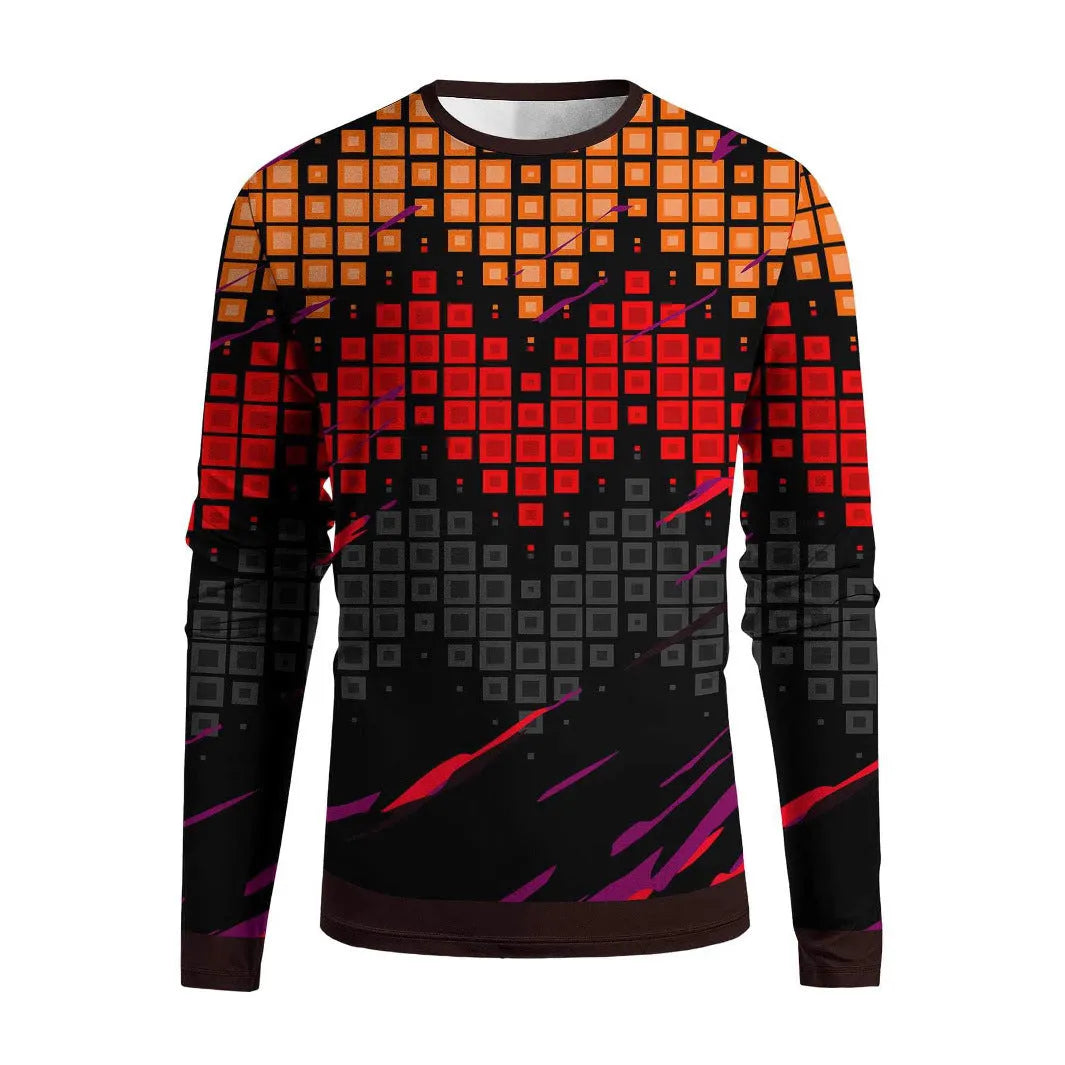 Men's long sleeve milk silk pullover in round neck style showing multiple colour options