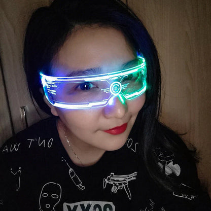 Vibrant LED party glasses with customizable color-changing effects, perfect for festivals, concerts, and celebrations