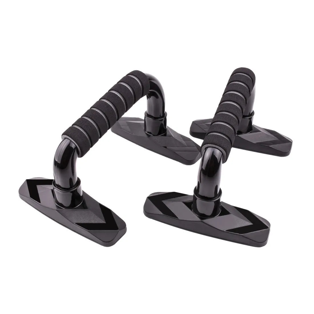 I-shaped push up bar with PP sponge grip in black, blue, grey, or red colours for arm and chest exercises