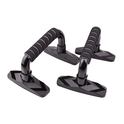 I-shaped push up bar with PP sponge grip in black, blue, grey, or red colours for arm and chest exercises