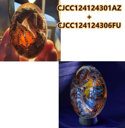 Lava Dragon Egg Desktop Decoration Dinosaur Egg Resin Crafts in various colors and styles