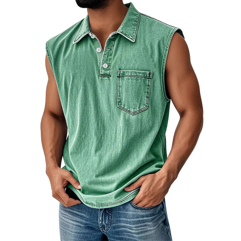 Men's Button Polo Shirt with 3D Digital Printing Short Sleeves in Loose Fit, Made from Polyester Fibre for Leisure Wear, Available in Ten Colour Codes and Extended Sizes from XS to 5XL