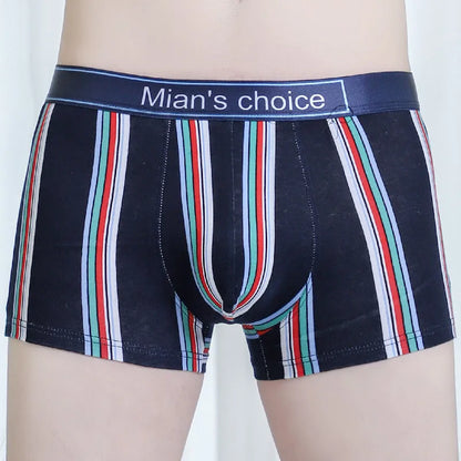 Men's cotton mid waist sweat absorbing underwear shorts in six colours, sizes L to 3XL