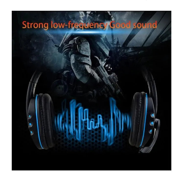 Warlord wired gaming headset with microphone, 3.5mm plug, 40mm drivers, blue or red, 1.2m cable