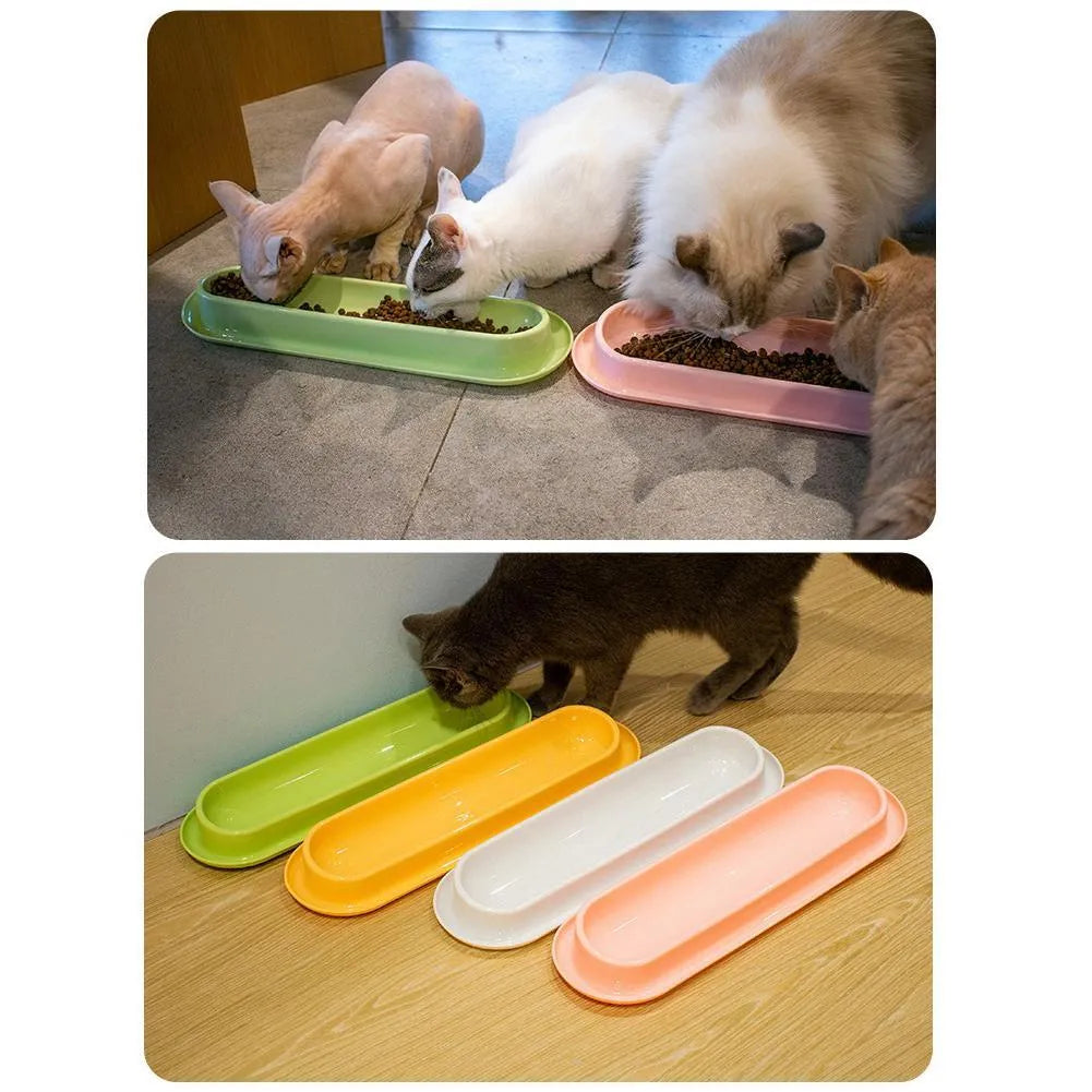 Green raised pet food and water bowls with non-slip leakproof bases for dogs and cats