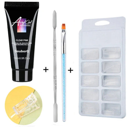 DIY Nail Polish Art Kit with resin-based polish and application tools for at-home manicures