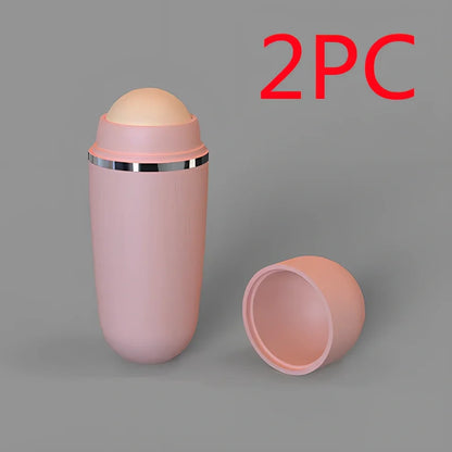 Portable volcanic stone oil absorbing ball measuring 3×8×2cm in white, black, and pink colour options