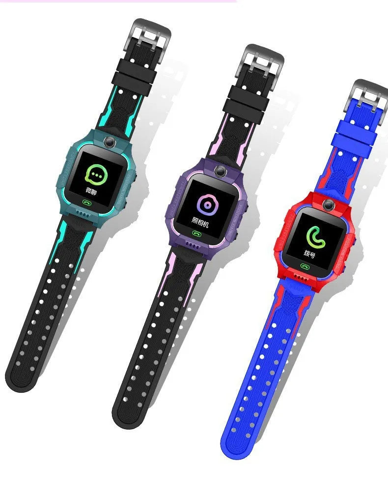 Z6 Children Smart Watch with Silicone Strap, 128 x 128 Touchscreen, 400mAh Battery, 8W Camera, 2G or 4G Options, GPS or Base Station Positioning, Calls and Micro Chat, Blue Pink Purple Red
