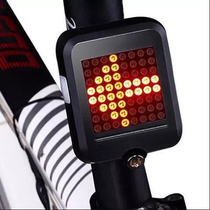 64 LED Bicycle Signal Light with intelligent steering and brake alert functions