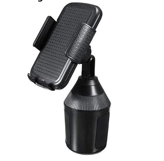 Adjustable car cup holder and smartphone mount with 360-degree rotation and eco-friendly ABS design