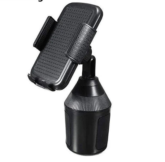 Adjustable car cup holder and smartphone mount with 360-degree rotation and eco-friendly ABS design