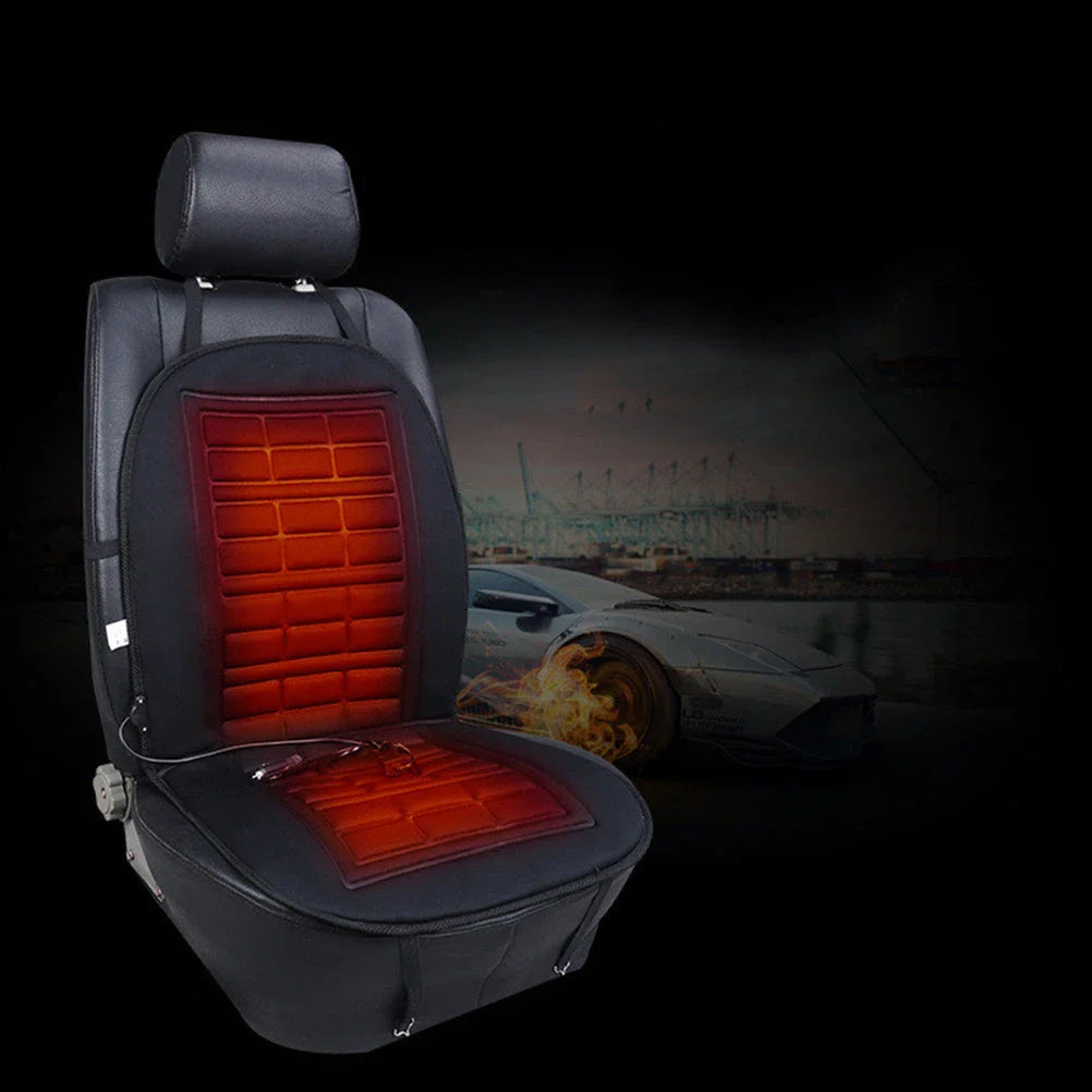 Premium heated car seat cushion with adjustable temperature settings for personalized comfort and support