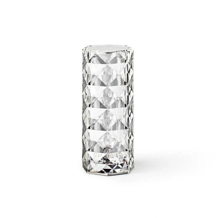 Elegant crystal desk lamp with adjustable LED lighting and touch-sensitive controls for a customizable, soothing ambiance