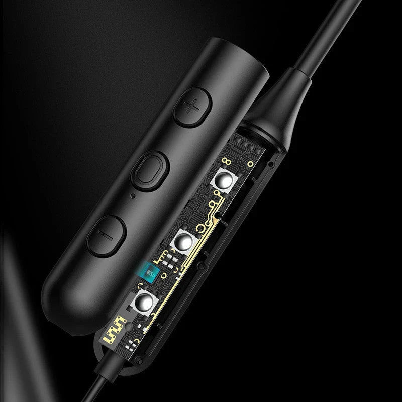 Premium Bluetooth neckband headphones with magnetic clasp for seamless portability and high-quality wireless audio