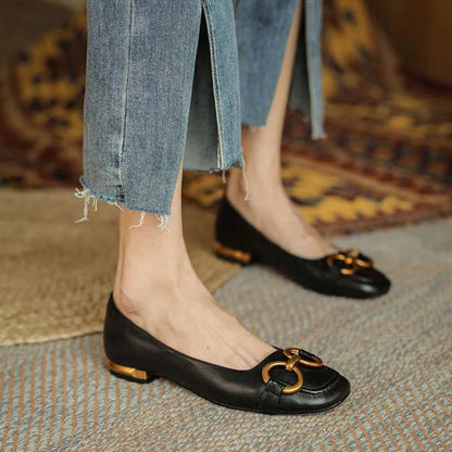 Women's black Wanwan Lei style Mary Jane pumps with a square toe, shallow mouth, and super high heel.