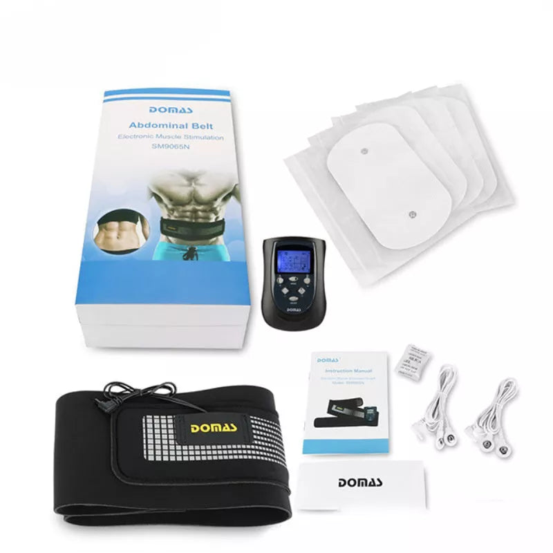 Black electronic weight loss and abdomen massager with battery power