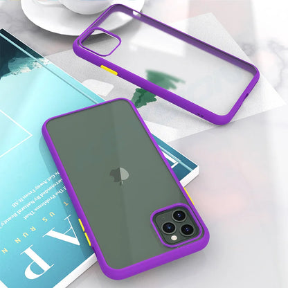 iPhone 11 frosted protective back cover in solid colour with hidden corner airbags