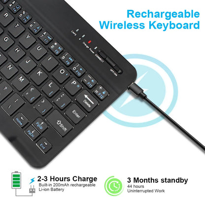 Black and white mini Bluetooth wireless keyboard for tablets