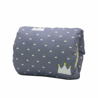 Adjustable cotton nursing pillow with various colorful designs, providing comfort and support for breastfeeding and bottle-feeding
