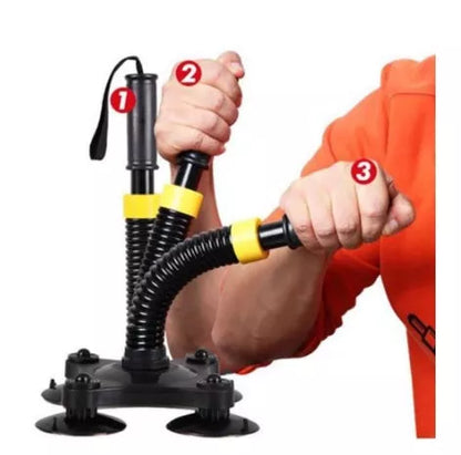 Professional steel hand strength trainer for men and women, black color, compact size