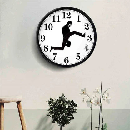 Silent European Wall Clock in black and white options for noise-free timekeeping