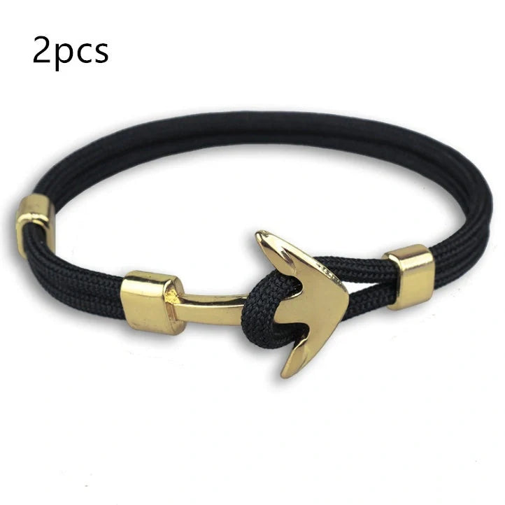 Unisex Pirate Anchor Bracelet with detailed nautical design, perfect for sea lovers and fashion enthusiasts.