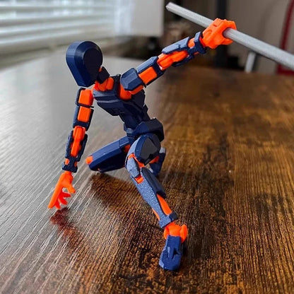 Versatile multi-jointed robotic action figure with customizable posing and design capabilities