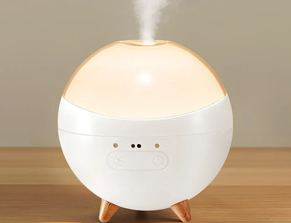 USB car essential oil diffuser with gesture control and adjustable lighting in cup holder