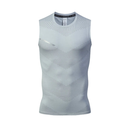 Men's solid colour quick-drying outdoor sports top in chemical fibre blend fabric
