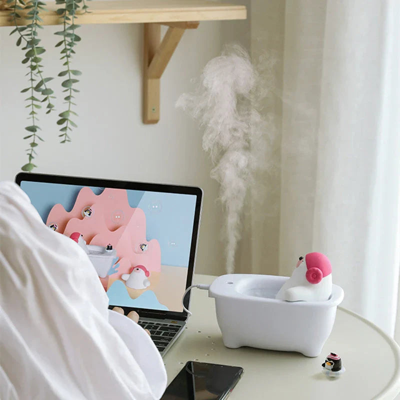 Stylish ultrasonic air humidifier with scent diffuser - USB powered compact home humidifier for dorms, offices, and bedrooms