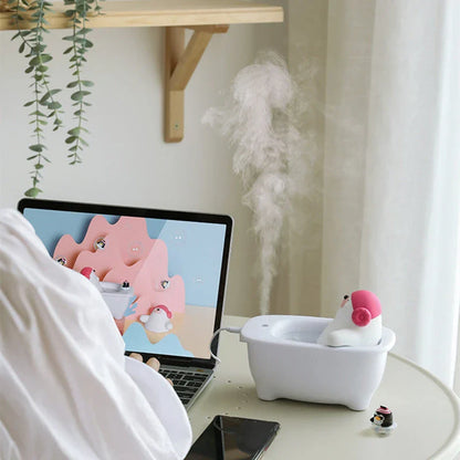 Stylish ultrasonic air humidifier with scent diffuser - USB powered compact home humidifier for dorms, offices, and bedrooms