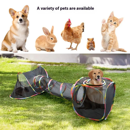 Foldable mesh cat playpen cage in hexagonal, tent, tee, long straight and square design styles