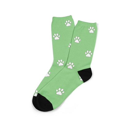 Personalised mid-calf photo socks with printed cartoon designs in multiple colour options