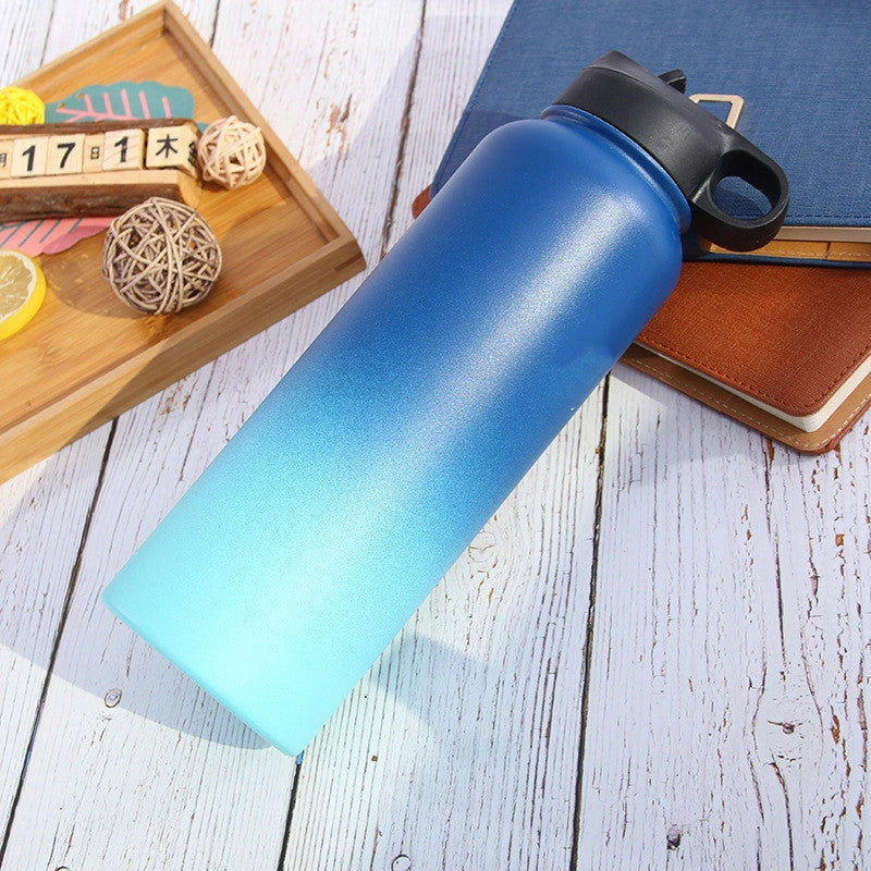 Premium stainless steel insulated water bottle in various colors, perfect for outdoor activities and hydration