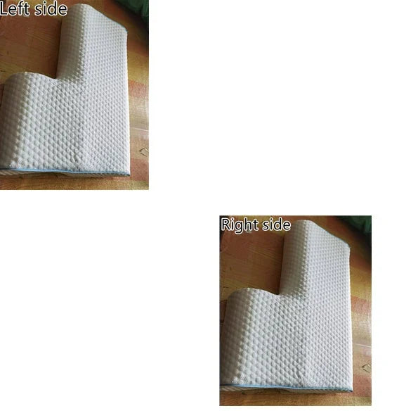Cozy couple's memory foam pillow with pressure relief groove and cervical support