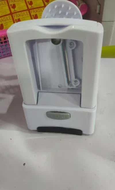 Versatile kitchen vegetable cutter with interchangeable stainless steel blades for effortless slicing, dicing, and shredding of produce
