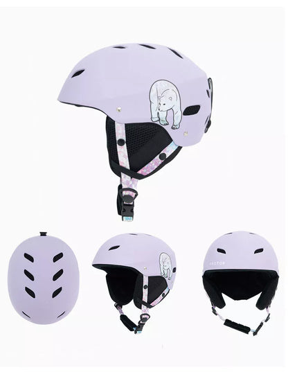 Child ski protective helmet in various colors with EPS+ABS hard shell for safety