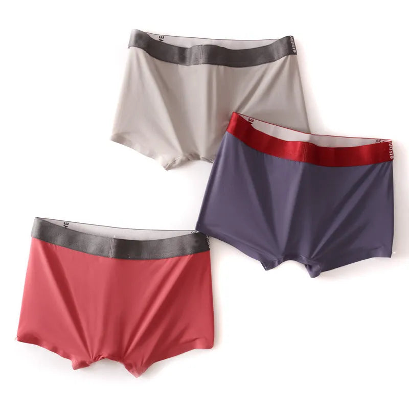 Ultra-thin men's boxers in multiple colours with mulberry silk crotch detail