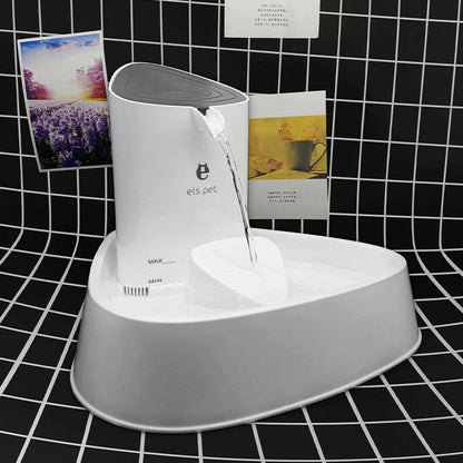 1.5L automatic pet water fountain with LED light and 4-layer filter for cats and dogs