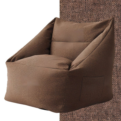 Fabric leisure sofa chair in charcoal grey with 66cm square seating and 70cm height