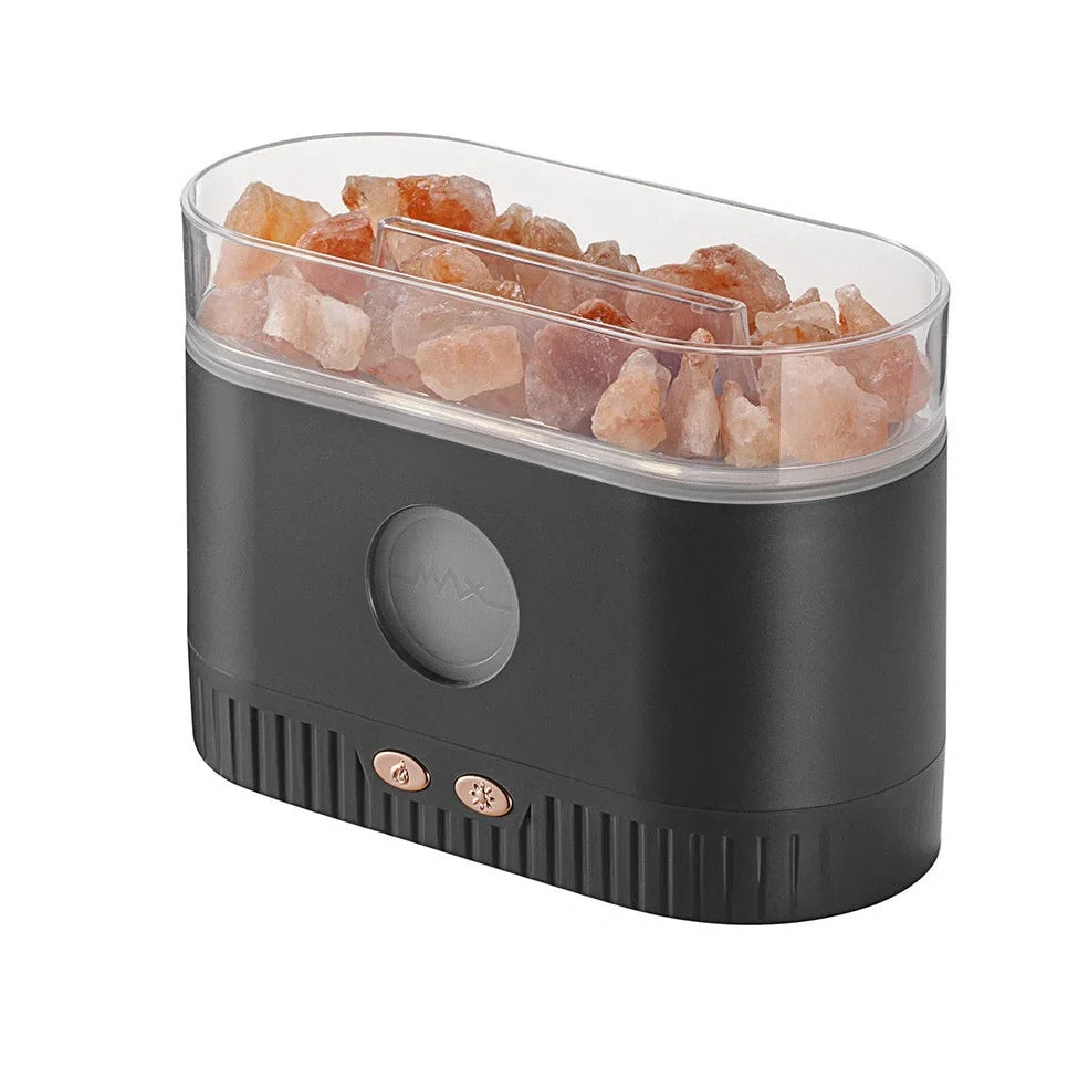 Crystal rock aromatherapy machine with flame effect and RGB lighting, 168mm height