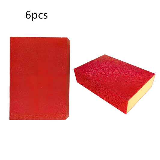 Magic eraser cotton nano emery sponge measuring 10x7x2.5cm with integrated 7cm steel ball for kitchen cleaning