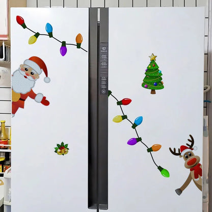 Medium Christmas elk reflective magnetic car decoration sticker in RFM025 colour with six threads
