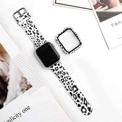 Printed silicone watch strap for Apple Watch 1-6 and SE models in multiple sizes