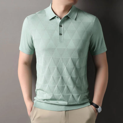Men's thin ice silk short sleeve t-shirt in quick-drying knitted fabric showing colour options