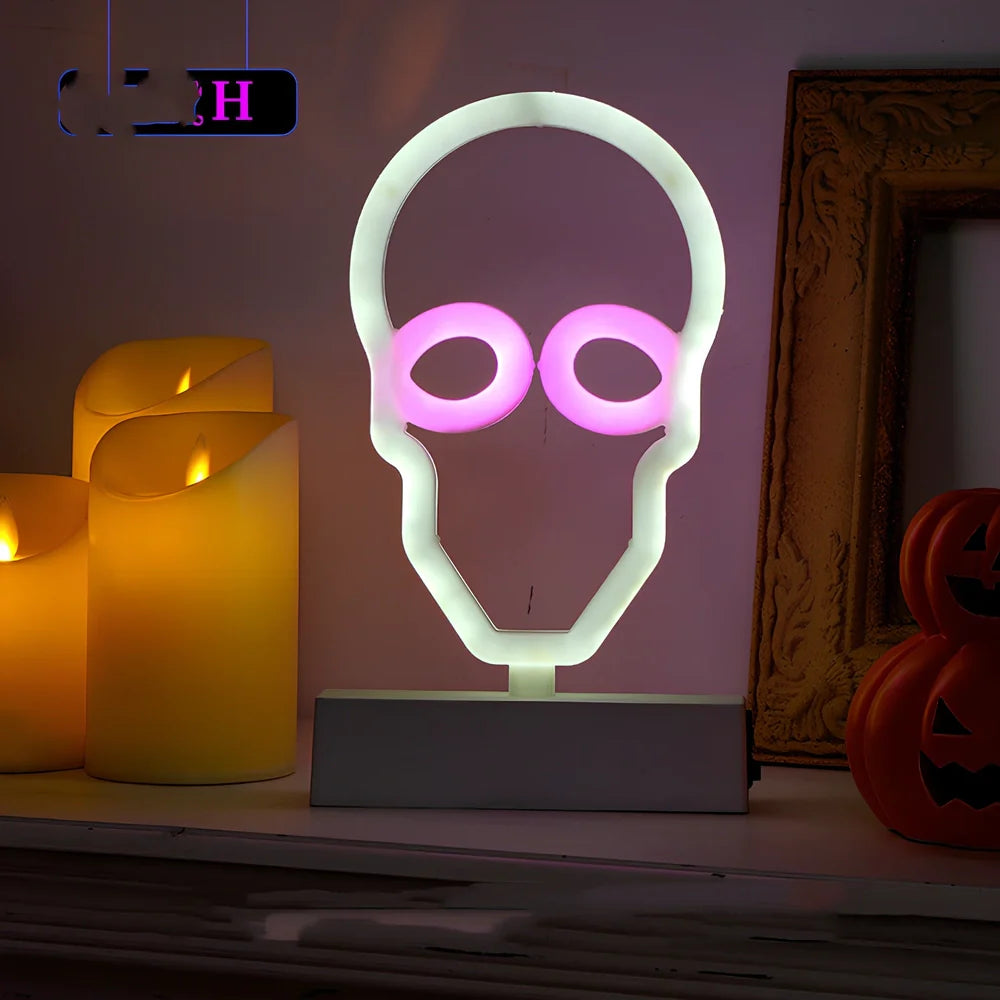 Set of nine glowing Halloween pumpkin lanterns in varying sizes from 14.5cm to 23cm height with plastic construction