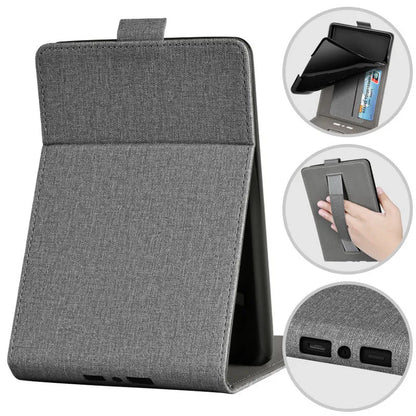 Handheld protective case for 6-inch e-reader in TPU with embossed bracket style, available in colours like black, grey, and designs such as Van Gogh starry sky.